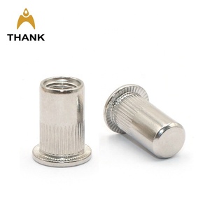 304 Stainless Steel Flat Head Riveted <strong>Nut</strong> Inches 6-32 5/16 3/8 1/4 1/<strong>2</strong> Metric M3 M 4 M5 M6 M8 M10 M12 <strong>Rivet</strong> <strong>Nuts</strong> - Product Image 4
