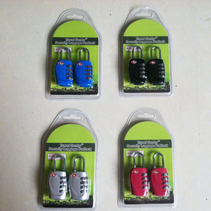 Mavi renk 3 / 4 dijital TSA kombinasyon bavul asma kilit anahtarsız şifreli kilit - Product Image 4