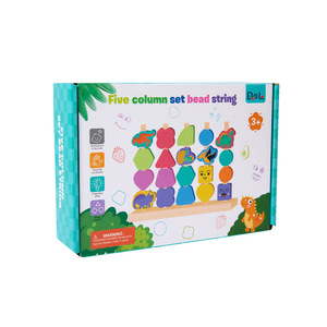 Wooden Children's Puzzle <strong>Toys</strong> Five Column Sets Color Classification Enlightenment Shape Matching Perception Wooden <strong>Toys</strong> for Kids - Product Image 5
