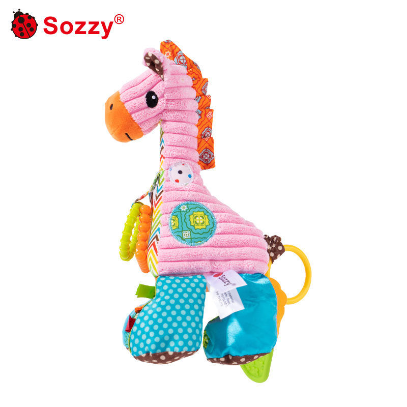Sozzy giraffe pull-string pink