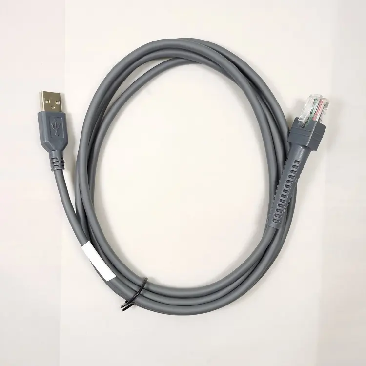 Cable USB CBA-U01-S07ZAR para Escáner de código de barras, Conector de 2m para Motorola Symbol LS2208 LS1203