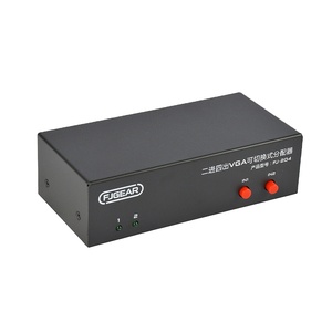 Divisor conmutable VGA Fjgear 2 en 4 salidas, distancia de transmisión de 4 puertos de hasta 30 metros, 1920*1440 con carcasa de hierro, 2 en 4 salidas