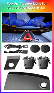 ICarsin App Control <strong>Led</strong> Car Interior Ambient Light Tweeter Speaker Decoration for <strong>Audi</strong> A4 A5 A6L A7 Q5 Q7 Q8 C7 C8 Accessories - Product Image 4