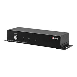 LINDY 2ポートデュアルヘッドDisplayPort 1.2 KVMスイッチ4x USB2.0 2x DP 1.2出力 (91994261484) - Product Image 1