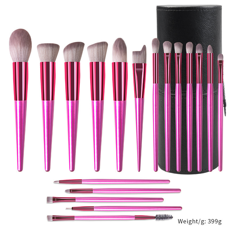 18 pinceaux à poudre Barbie - Corps de pinceau noir