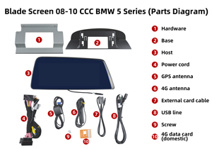 Android 13 12.3 '' Car GPS Navigation for BMW 5 Series E60 E61 E63 E64 2007-2010 <strong>CCC</strong> Multimedia Radio Player Carplay DSP WIFI - Product Image 2