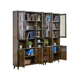 Siyah ahşap kitaplık kitaplık ev çalışma odası kitap rafı ofis kitaplıklar - Product Image 2