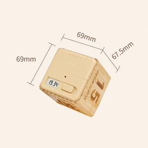 Timer cubo di legno sensore di gravità regolabile 5 10 20 30 minuti conto alla rovescia Timer digitale da cucina per la cottura divertente Flip Timing - Product Image 6