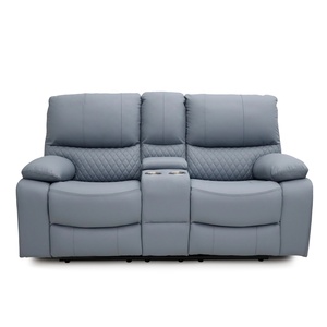 أثاث أريكة Geeksofa حركة يدوية جلدية حديثة مع وحدة التحكم وطاولة قابلة للطي لأسفل لغرفة المعيشة - Product Image 3