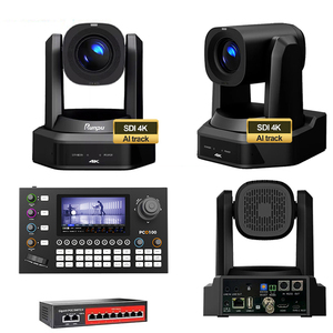 Бесплатная доставка USD1988 комплект вещательной камеры = 3 шт. SDI 4K 30X PTZ Конференц-камера AI Streaming + 5,5 дюймов AI Трековый контроллер HD66K-30 - Product Image 1