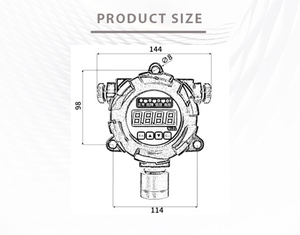 DTS CE/ATEX認定固定CH4ガス検知器高精度メタンモニターRS485 & 4-20mA出力 - Product Image 5