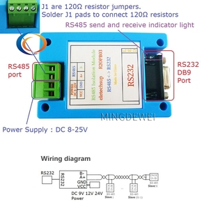 Venta al por mayor R2OPB03 puerto serie UART RTU PLC DC12V 24V RS232 a RS485 convertidor aislador PC COM para analógico Digital IO HMI Modbus - Product Image 6