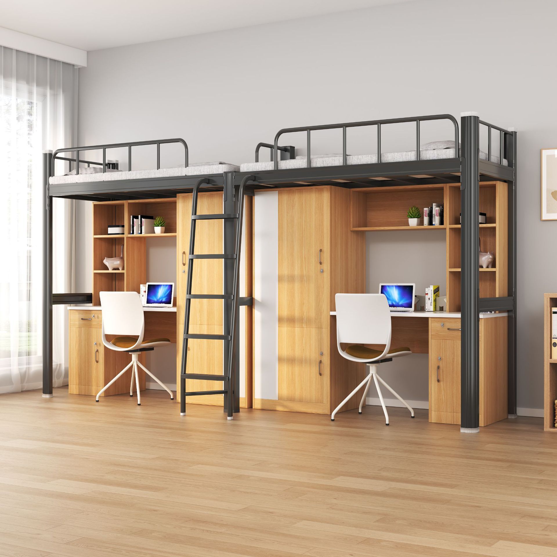 Double apartment combination-black