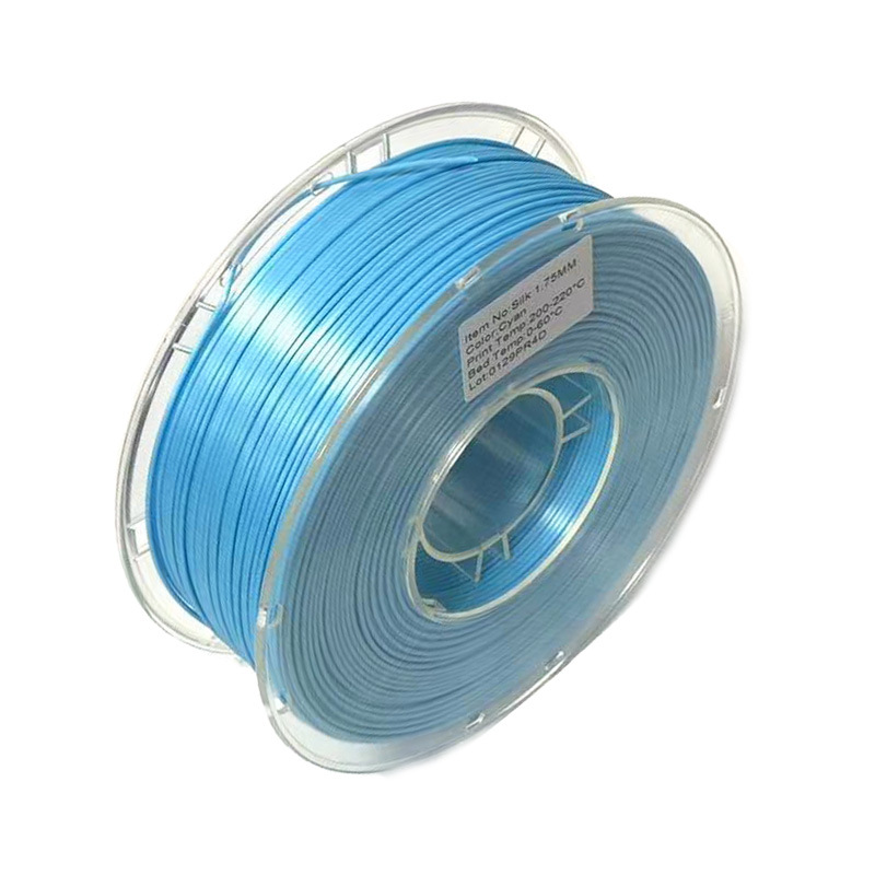 Soie PLA Bleu Cyan - Poids net 1kg/rouleau