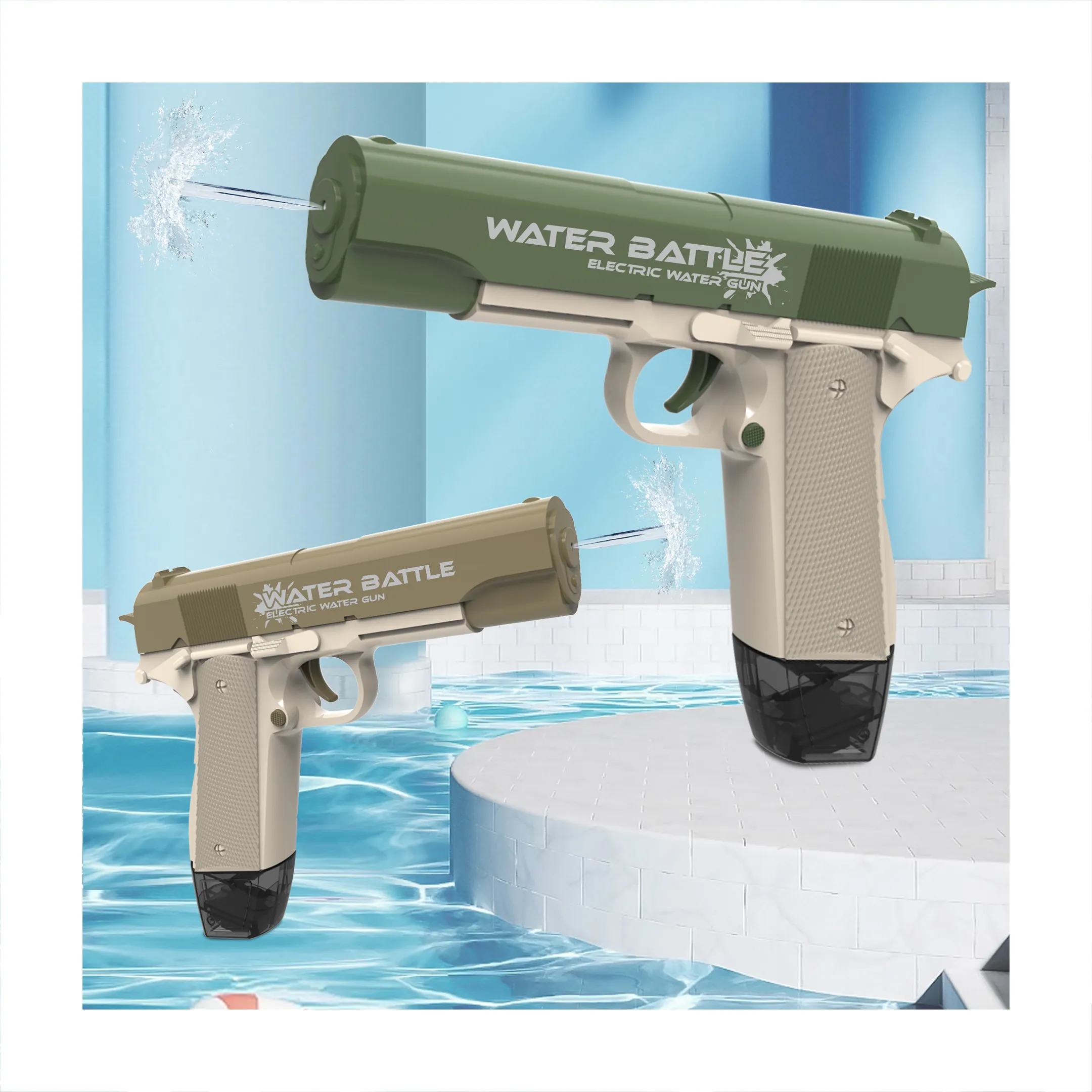 Venta al por mayor verano deportes al aire libre juguetes pistola de agua eléctrica automática pistola de agua de disparo continuo eléctrico para niños regalo