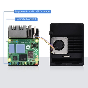 Mini scheda Base Ethernet Dual Gigabit per Raspberry Pi Compute modulo 4 (CM4 non incluso), connettore RJ45, intestazione GPIO 40pin