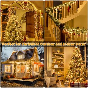 Wasserdichte LED-Lichterketten für den Außenbereich mit 8 Modi IP65-Bewertung für Weihnachts baum-und Garten dekorationen - Product Image 6