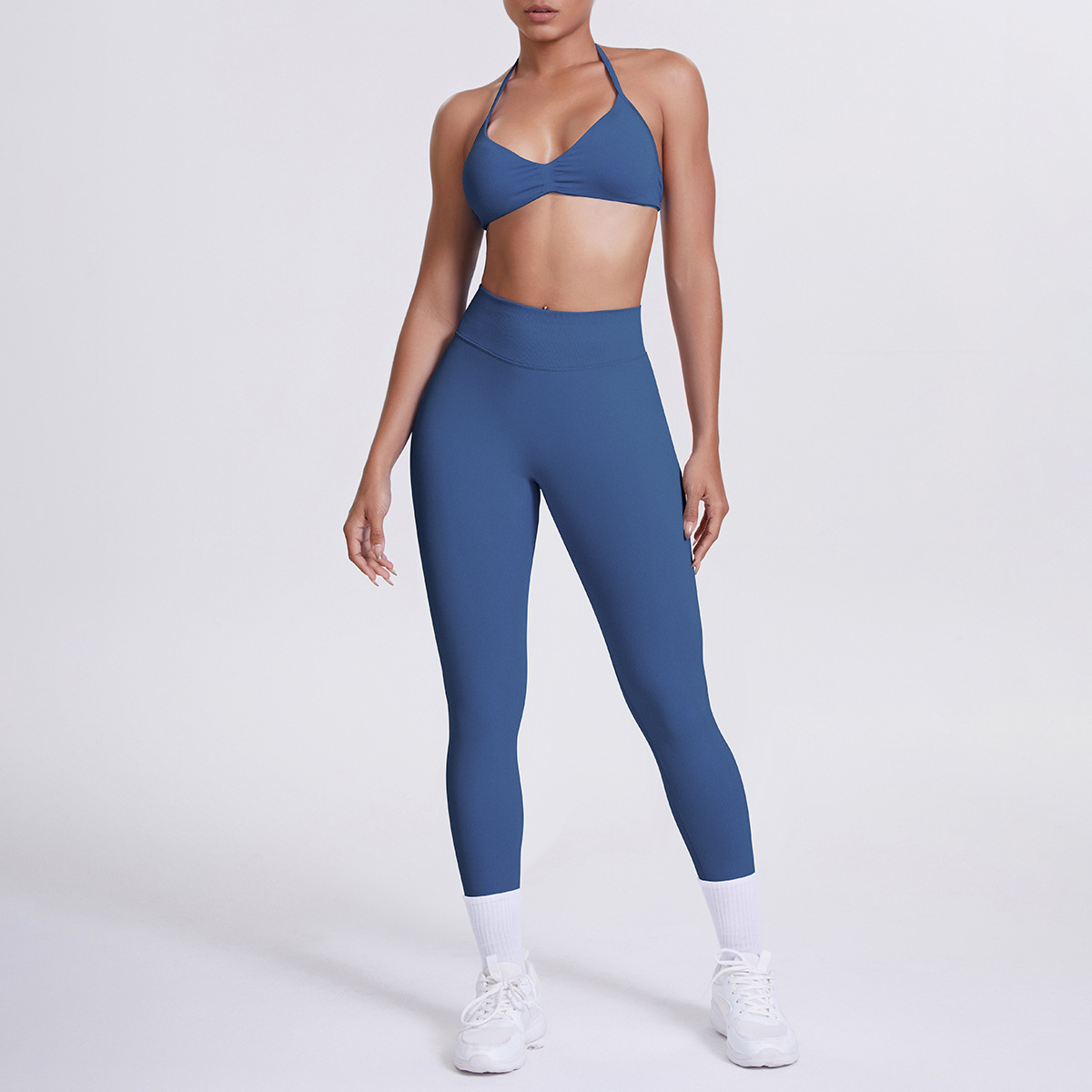 Conjunto de sujetador y pantalón - azul gris