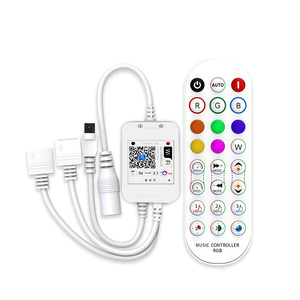 LED WIFI RGB רצועת אור כפול עומס פלט IR 24key LED קול בקרת WIFI מוסיקה WIFI RGB בקר עבור 5050 3528 2835 רצועה