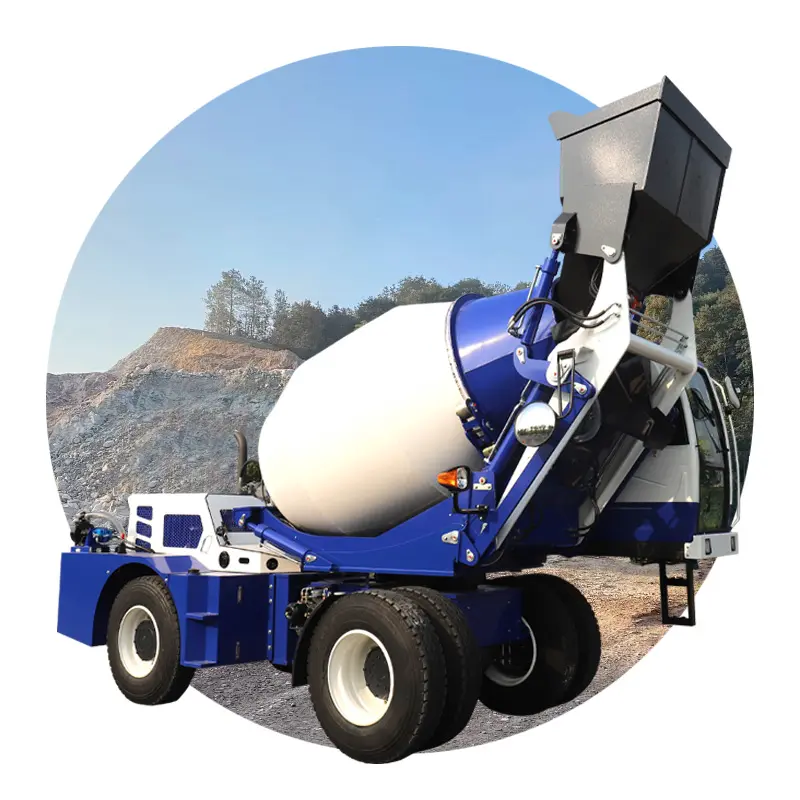 FREE SHIPPING SAAO manufacture CE EURO 5 EPA mini self loading concrete mixer Top quality with low price for sale