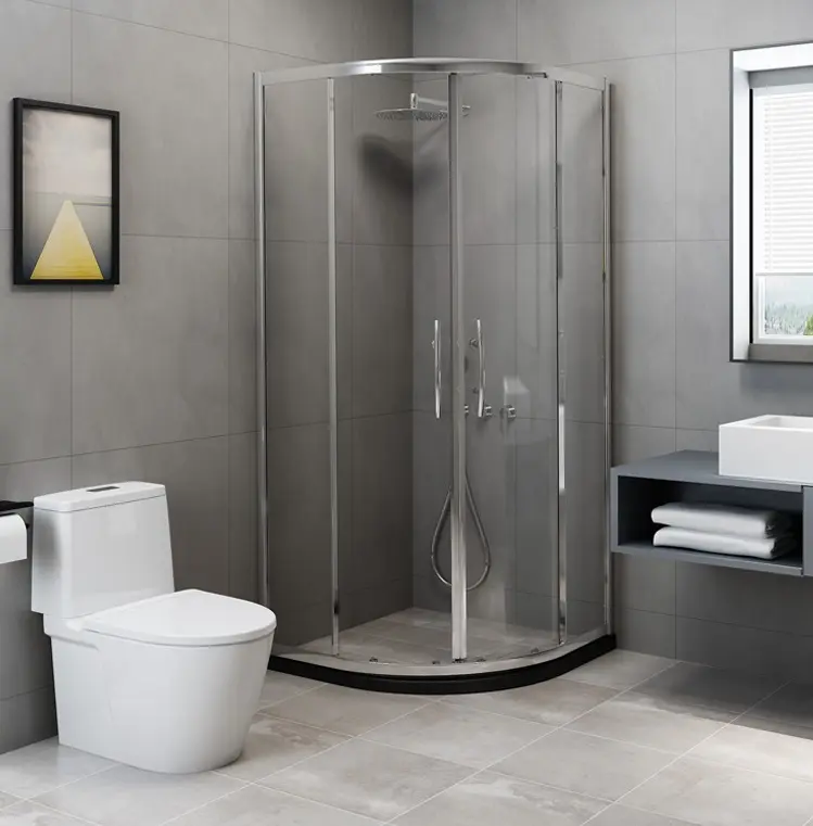 Monarch Hotel pulegge di Design in vetro completamente senza telaio porta scorrevole cabina doccia moderna