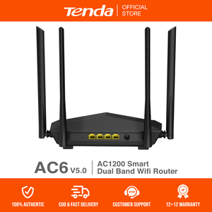 Global Version Tenda AC6 1200m Dual Band 2.4Ghz+<strong>5GHz</strong> AC1200 Wireless WiFi Router Antennas <strong>Wi</strong>-<strong>Fi</strong> Repeater Spanish Russian Mesh - Product Image 5