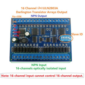 DC 12V 24V 16 <strong>Input</strong> 16 <strong>Output</strong> <strong>RS485</strong> Remote Control Switch PLC IO Expansion Board 03 06 16 Modbus RTU Module N4D3E16 - Product Image 5