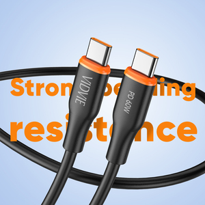VIDVIE kalın beyaz siyah PD 60W hızlı şarj USB veri transferi kablo USB tip C tipi C - Product Image 4