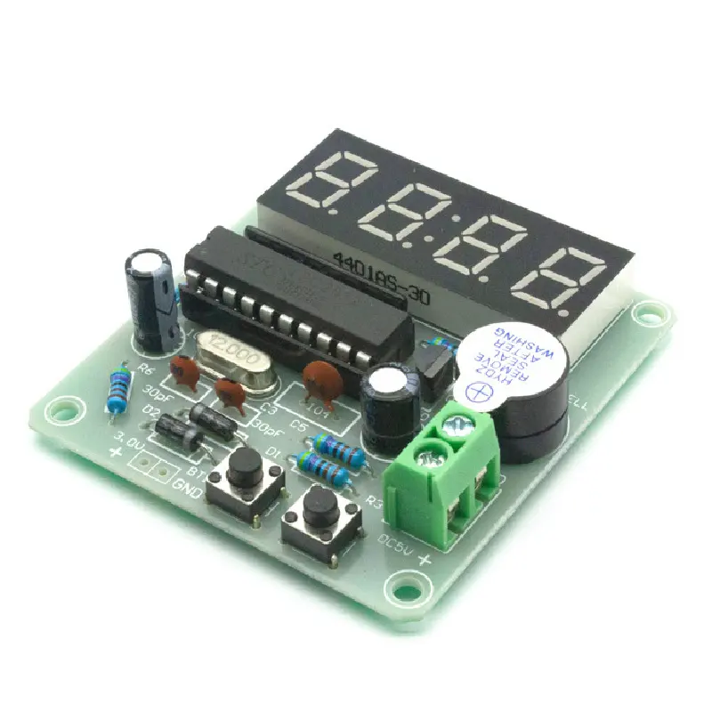 AT89C2051 Horloge électronique numérique 4 bits Suite de production électronique Kit de bricolage