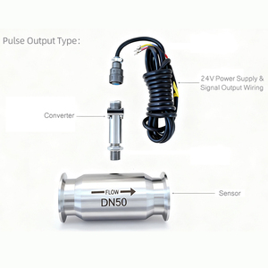 Customizable OEM 2 Inch 1 Inch Variable Area Water/Oil/Liquid Flowmeter Pulse Signal Clamp-On Connection SS304 Material High - Product Image 6