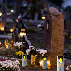 LED akülü mum ışıkları elektronik müzik anahtarı kontrolü yumuşak tek renk yanıp sönen etkileri yatıştırıcı AAA pil için - Product Image 4