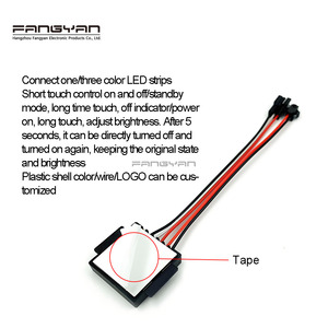 Su misura DC5-24V 3A intelligente capacitivo uno/tre colori Dimmer continuo singolo pulsante Touch sensore interruttore per la luce dello specchio - Product Image 3