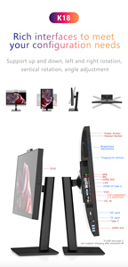 Computadora de escritorio de fábrica I3 i5 i7 23,8 pulgadas 8/16/32GB DDR 1TB SSD/HDD pantalla táctil computadore gamer Computer set allinone PC