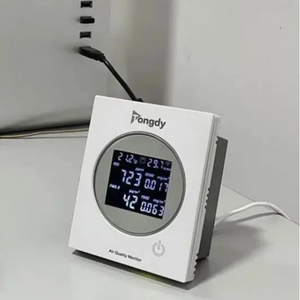 Monitor profesional de calidad del aire en pared/con medición de CO2 en pared, pantalla de temperatura y humedad, con registrador de datos - Product Image 3