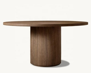 Luxury Dining Room Furniture <strong>Set</strong> of 6 With Round <strong>Table</strong> Solid Oak Wood Round Dining <strong>Table</strong> <strong>Sets</strong> - Product Image 4