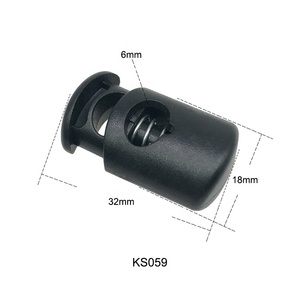 Different Sizes Designs Black <strong>Color</strong> Cord <strong>Elastic</strong> <strong>String</strong> Lock Plastic Spring Toggle Fastener - Product Image 3