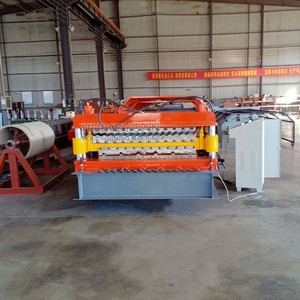PLC <strong>Delta</strong> Roof Panel Double Layer Roll Forming Machines Tile and Trapezoidal <strong>Shape</strong> - Product Image 5