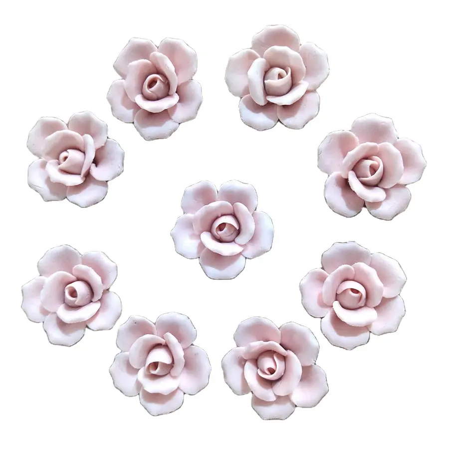 Ywbeyond Home Decor Künstliche 3D kleine Keramik handgemachte Blume für Wand haken Dekoration oder Blumentopf Porzellan Blumen