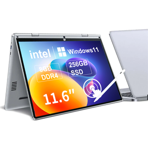 N4020 2 en 1 Pantalla táctil de 11,6 pulgadas con 360 rotación 8GB RAM 2TB SSD Procesador Intel para estudiantes Notebook - Product Image 2