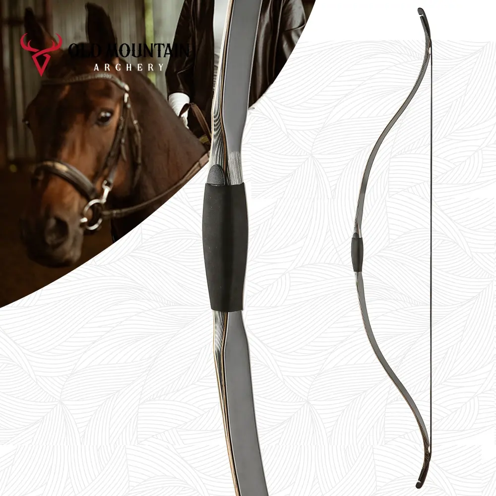 Arco Largo turco de fibra de vidrio para adultos, Flecha de tiro con arco de bambú laminado tradicional hecha a mano, para competición