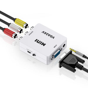 1080P Mini AV to <strong>VGA</strong> to AV RCA Converter with 3.5mm Audio AV2VGA VGA2AV CVBS Adapter for PC to HD TV Convert NTSC PAL SXGA - Product Image 2
