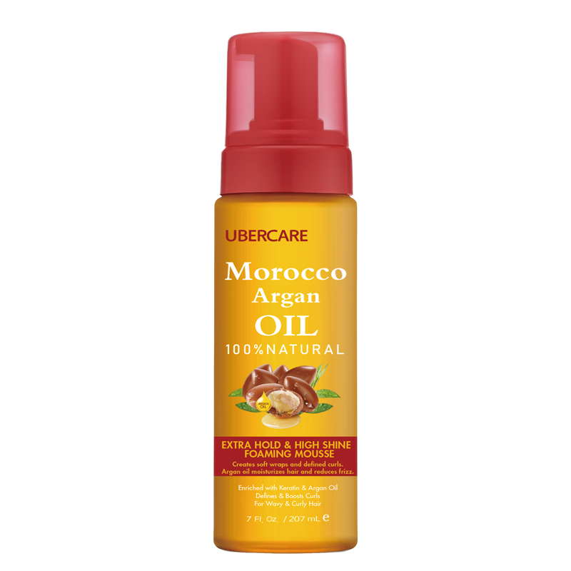 Mousse de cheveux d'huile d'argan