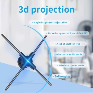 LED WiFi fan holografik reklam makinesi ultra yüksek yoğunluklu dönen görüntü hologram 3d led fan - Product Image 3