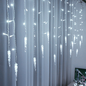 With <strong>Timer</strong> &amp; Memory Function Christmas <strong>Lights</strong> Outdoor Decoration <strong>Led</strong> Curtain Icicle <strong>String</strong> <strong>Lights</strong> Wedding Party Garland - Product Image 4
