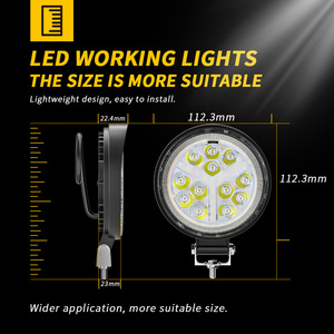 LIGHTOWLホットセリングカー<span class=keywords><strong>LED</strong></span>ワークライト4インチ広い視野ラウンドベルトドライビングエンジェルアイDRLドライビングライト補助ライト