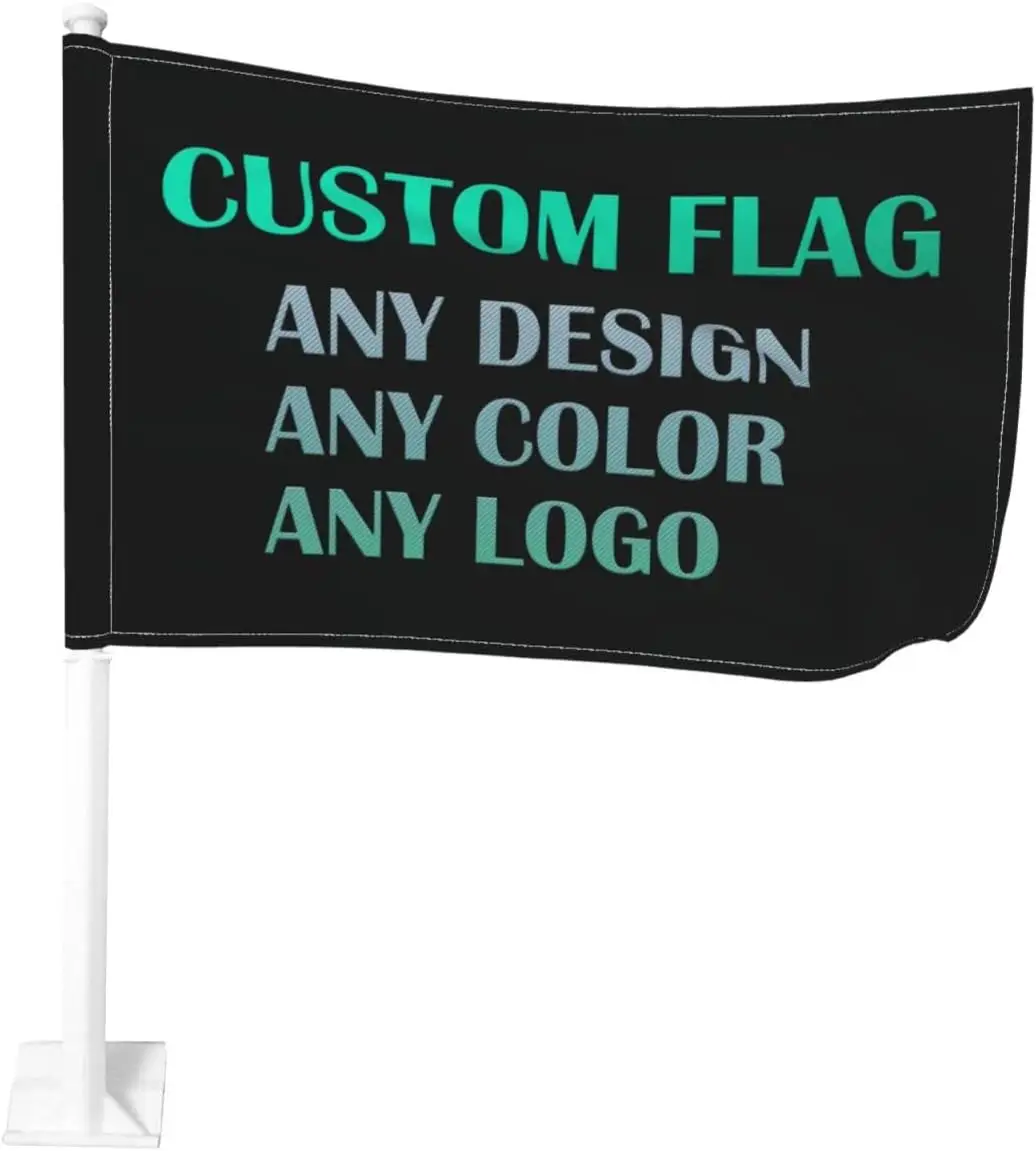 Bandera de coche personalizada, banderas de doble cara, añade tu propio texto/foto/logotipo, bandera exterior, Pancarta, regalos personalizados, decoración interior y exterior