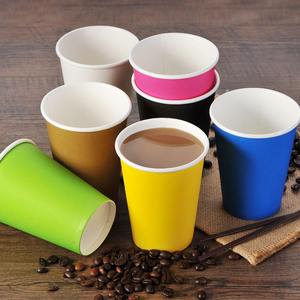 Tek kullanımlık özel kağıt bardak biyobozunur kağıt kahve ambalaj kağıdı fincan <span class=keywords><strong>8oz</strong></span> 12oz 16oz çift duvar kağıdı kahve fincanı özel logo ile