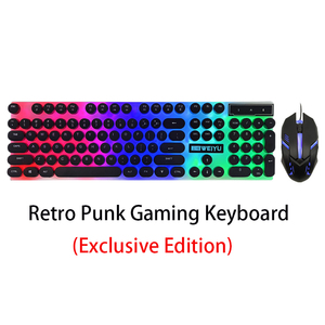 Black Mixed Color Wired USB Mechanical Mouse Set Multimedia <strong>Keys</strong> Notebook Compatible Thin Film Type for Gaming Office <strong>Use</strong> - Product Image 6