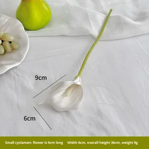 Chất Lượng Cao Lớn Bất Cảm Ứng <span class=keywords><strong>Calla</strong></span> <span class=keywords><strong>Lily</strong></span> Hoa Nhân Tạo Trắng Wedding Party Trang Trí Nội Thất Bảng Trung Tâm Mảnh - Product Image 2