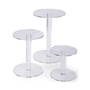 Supporto per Cupcake in acrilico nero per Cupcake con <span class=keywords><strong>Display</strong></span> a torre Pop Figure montante con supporto in cristallo minerale fossile